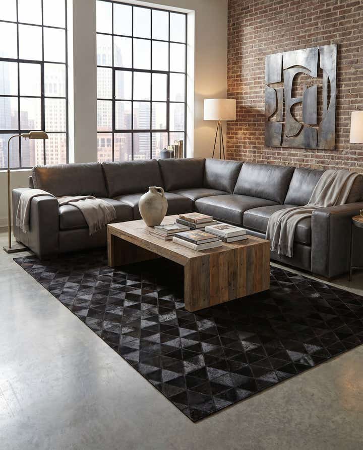 5' x 8' 1 Cowhide Stocks Rug
