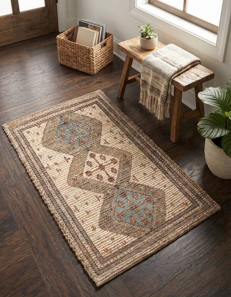 Detail image of 2' x 3' 1 Chenille Jute Rug