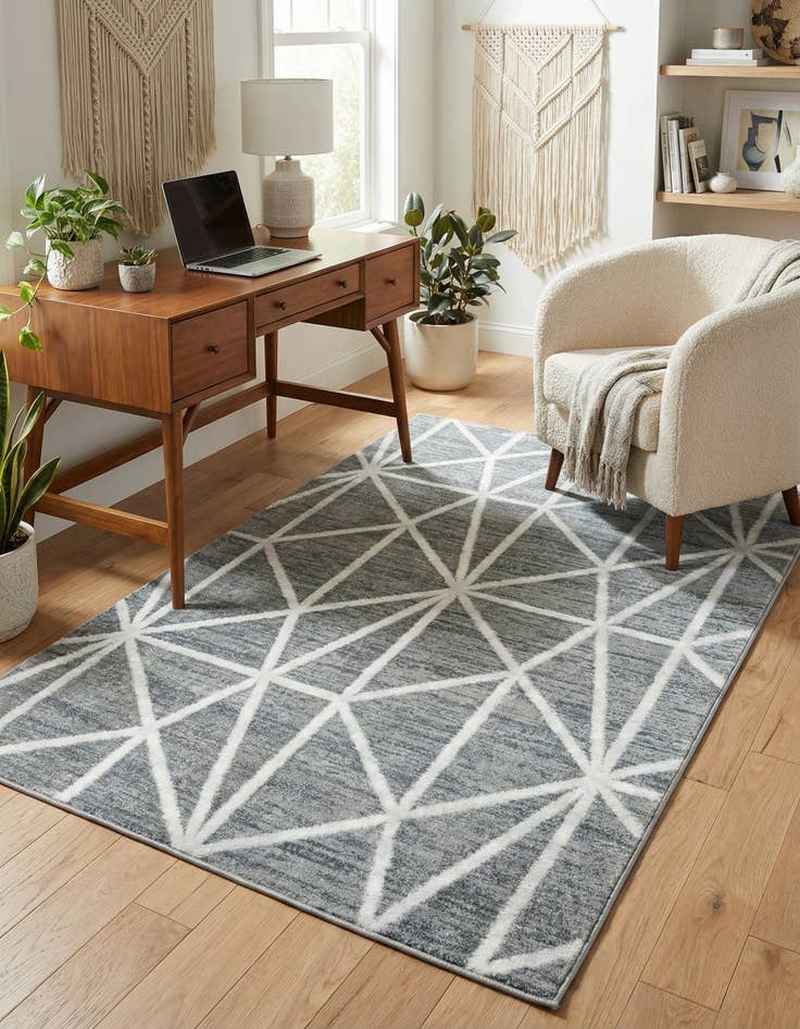 Detail image of  3' 3 x 5' 3 Lattice Trellis Rug