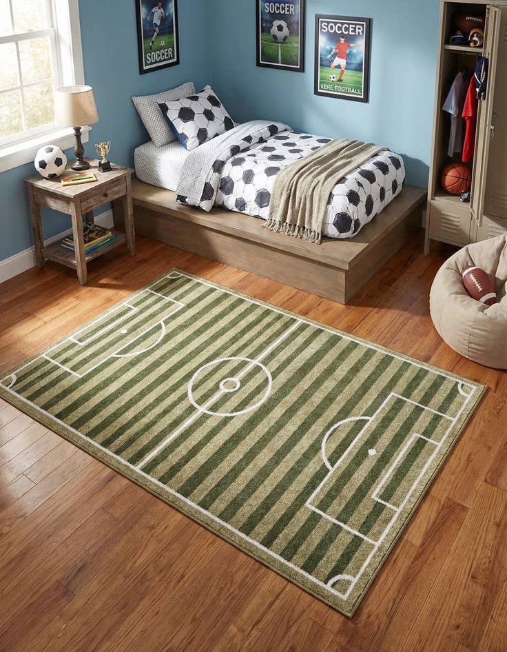 Detail image of 3' 3 x 5' 3 Sports Washable Rug