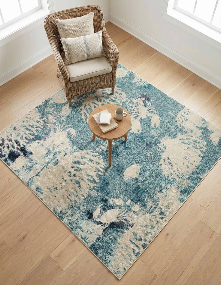 Detail image of 5' 3 x 5' 3 Washable Amalfi Square Rug