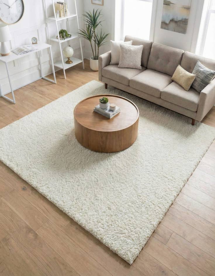 Detail image of 8' x 8' Soft Solid Shag Square Rug