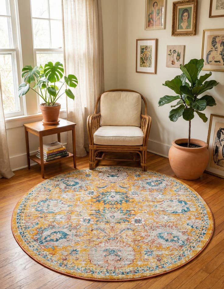 Detail image of 5' 2 x 5' 2 Lola Round Rug