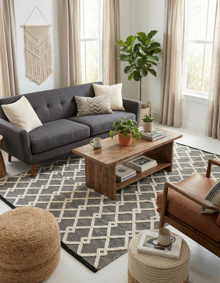 Detail image of 5' 1 x 8'  Hand Knotted Jill Zarin Dorset Rug