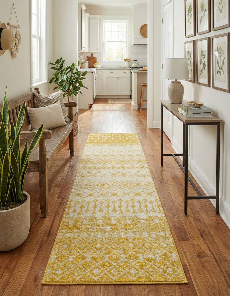 Detail image of 2' x 8' Moroccan Trellis Runner Rug