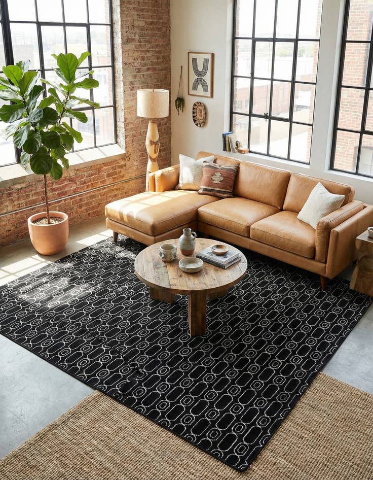 Detail image of 10' x 10' Vogue Geo Square Rug