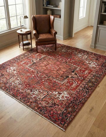 Rust Red Boutique Square Rug