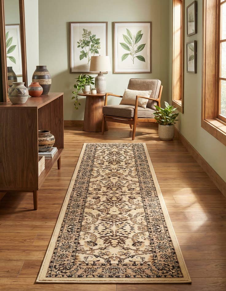 Detail image of 2' 7 x 12' Kashan Design Runner Rug