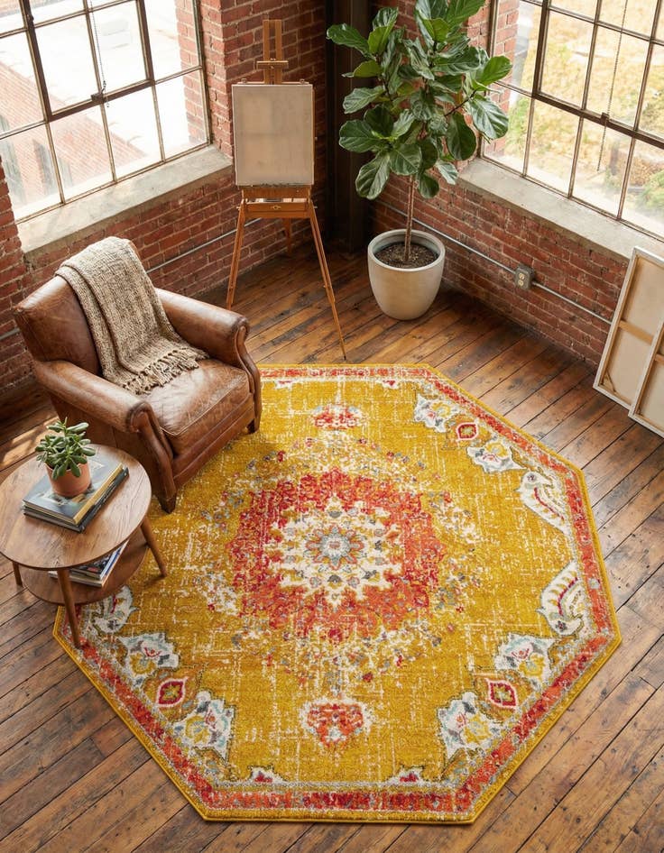 Detail image of 7' 10 x 7' 10 Madeline Octagon Rug