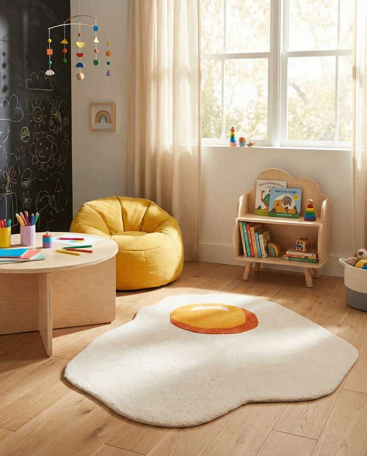 5' 1 x 5' 1 Playtime Kids Wool Freeform Rug