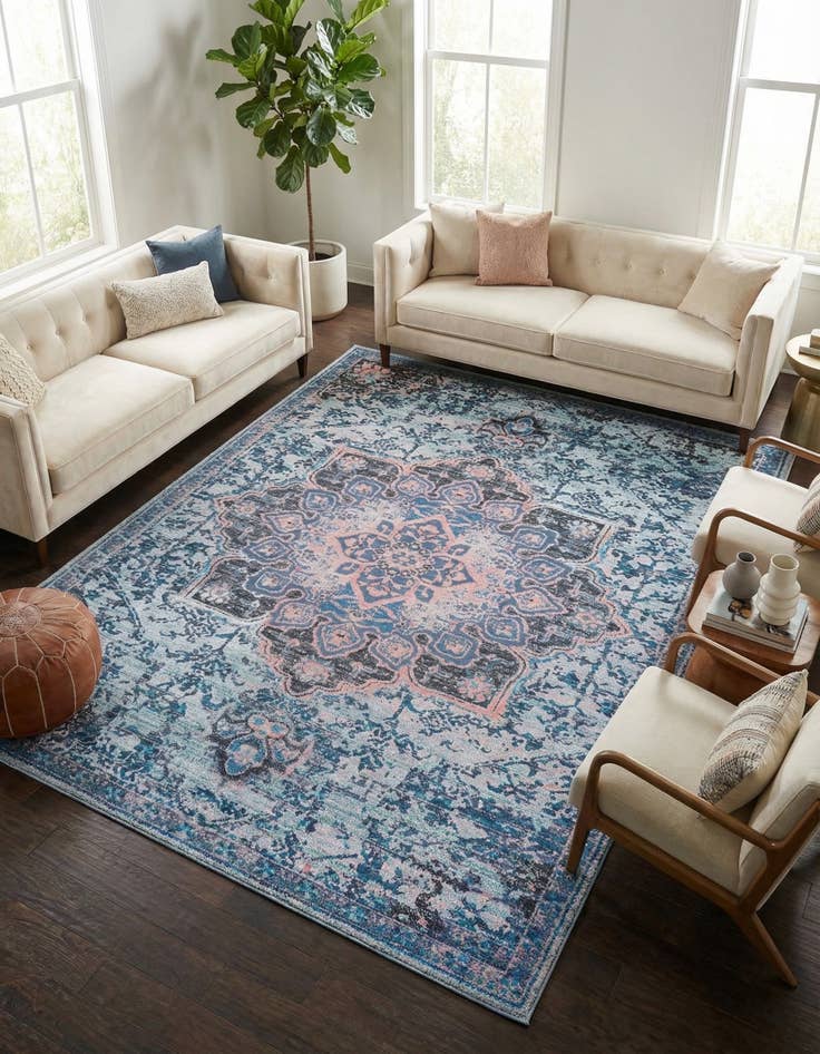 Detail image of 10' 6 x 13' Washable Francesca Rug