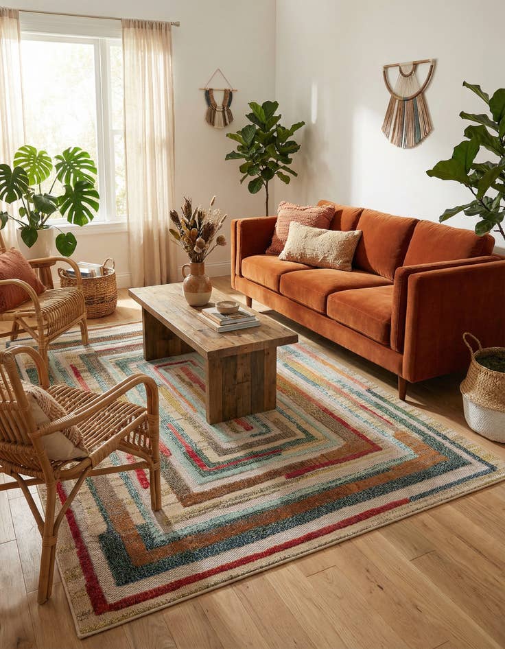 Detail image of 5' x 7' Easy-Clean Casablanca Indoor / Outdoor Rug