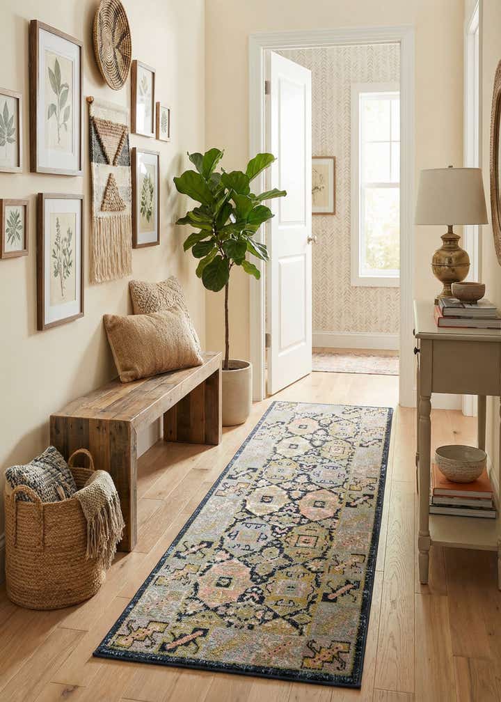 2' x 6' Kamala Washable Runner Rug