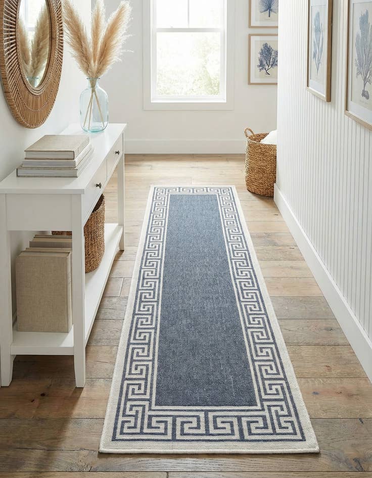 Detail image of 2' x 6' Easy-Clean Coastal Indoor / Outdoor Runner Rug