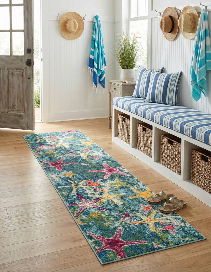 Detail image of 2' x 8'  Washable Capri Runner Rug