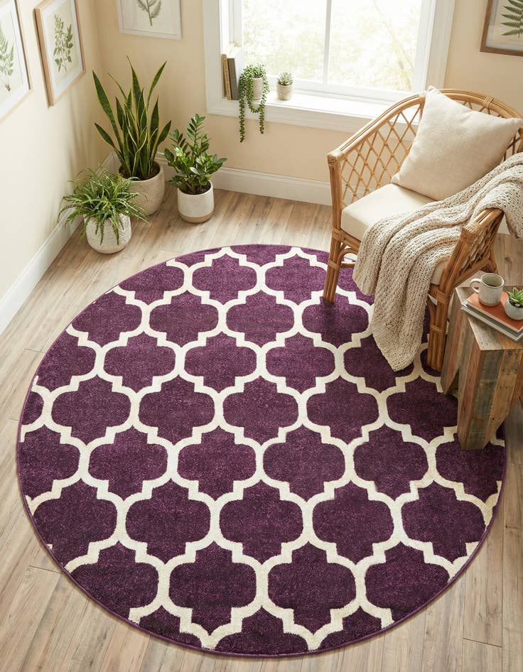 Detail image of 6' x 6' Lattice Round Rug