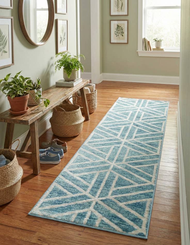 Detail image of 2' x 8' Lattice Trellis Runner Rug