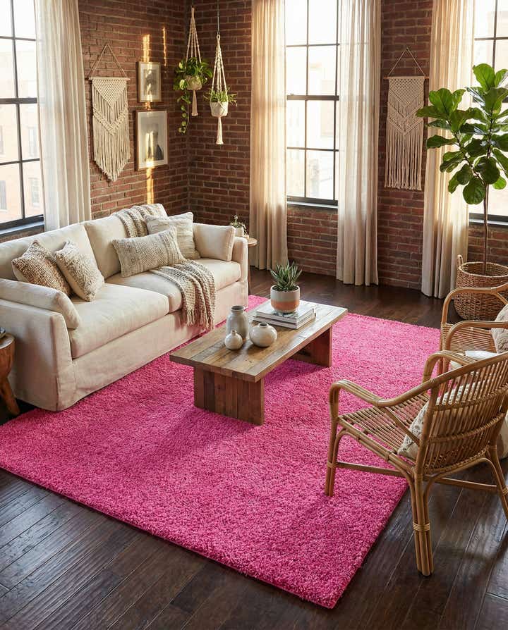7' 10 x 10' Solid Shag Rug