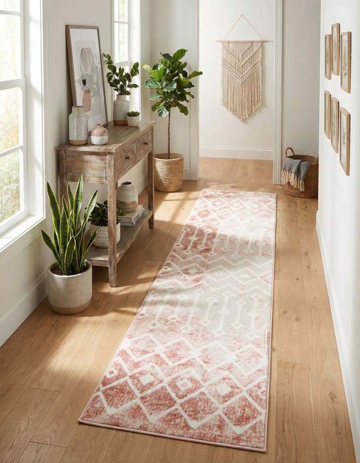 Detail image of 2' x 8' Bohemian Trellis Runner Rug