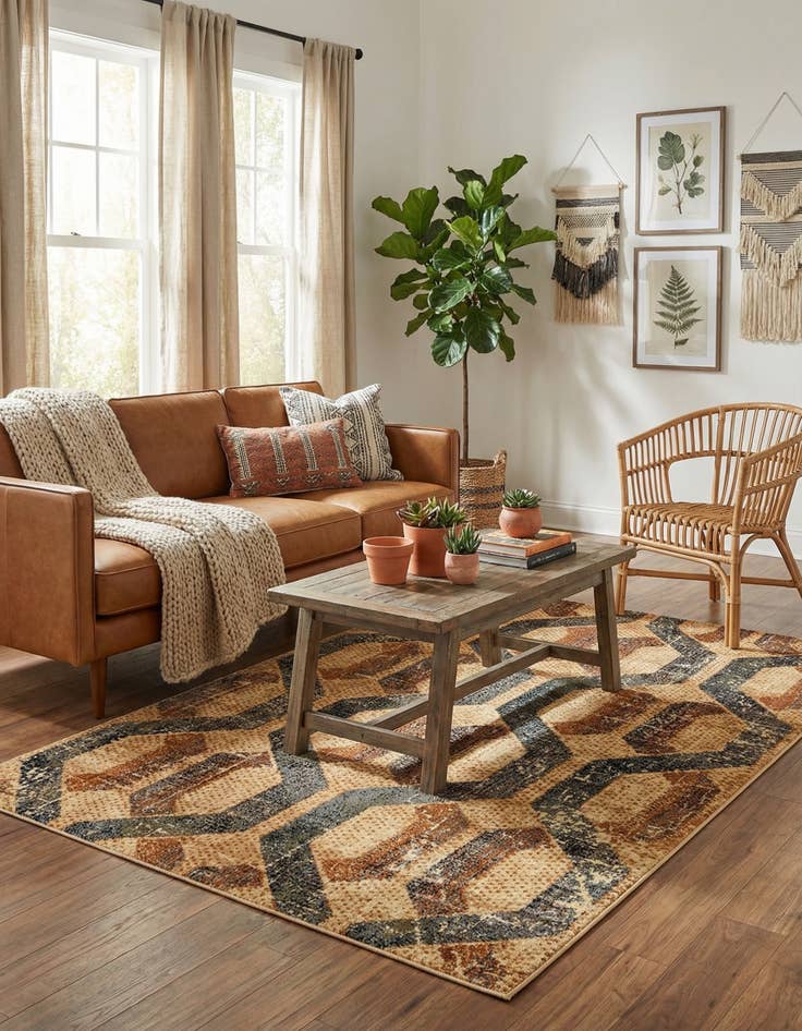 Detail image of 5' 3 x 8' Saturn Rug