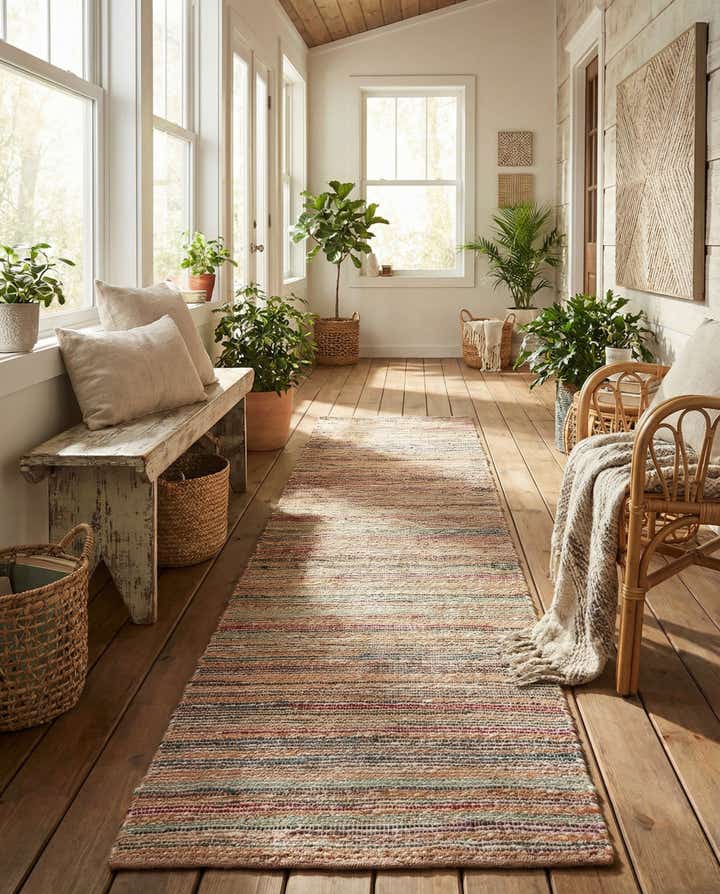 2' 7 x 12' Hand Woven Chunky Jute Runner Rug