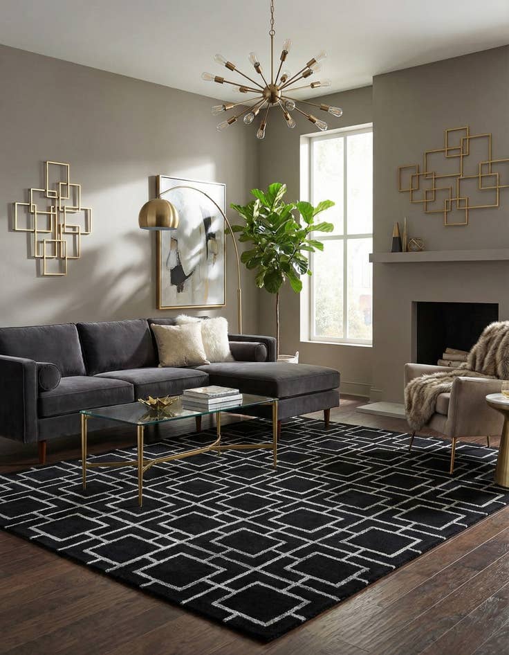 Detail image of 10' x 10'  Marilyn Monroe&trade; Glam Deco Square Rug