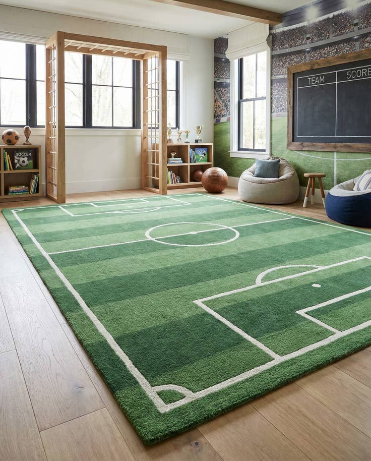 Detail image of 9' x 12' Playtime Kids Wool Freeform Rug