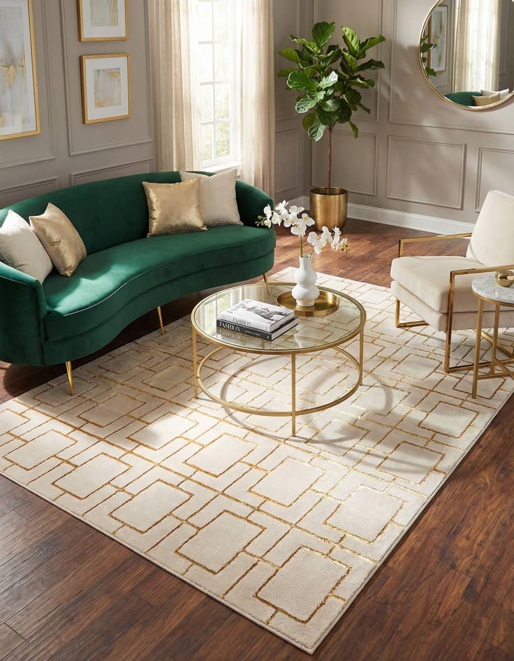 Detail image of 5' 3 x 8' Marilyn Monroe&trade; Glam Deco Rug