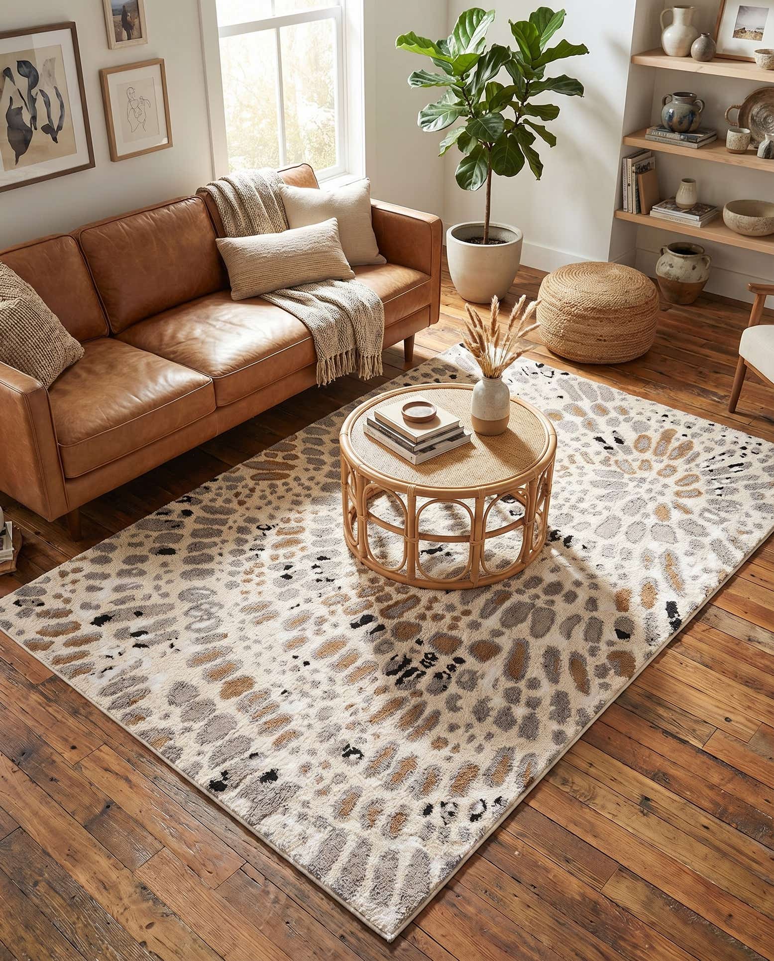 6' x 9' Sepia Rug