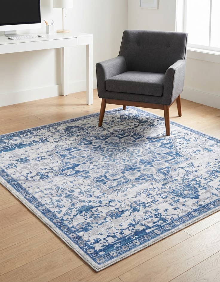 Detail image of 5' 3 x 5' 3  Washable Renaissance Square Rug