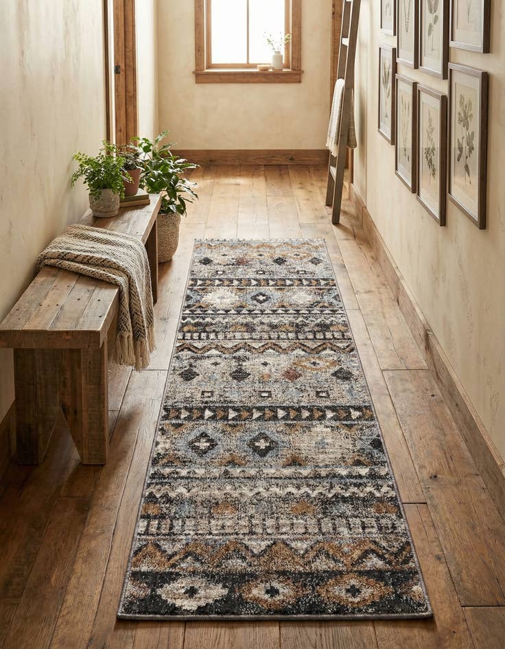 Detail image of 2' x 6' Eco Southwestern Runner Rug