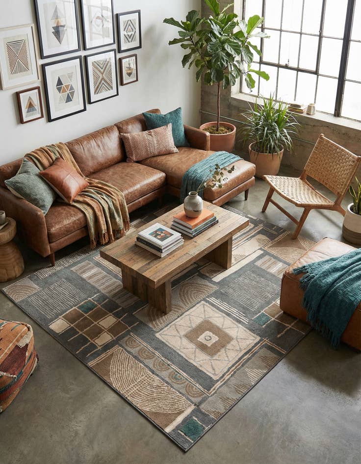 Detail image of 7' 10 x 7' 10 Safari Square Rug