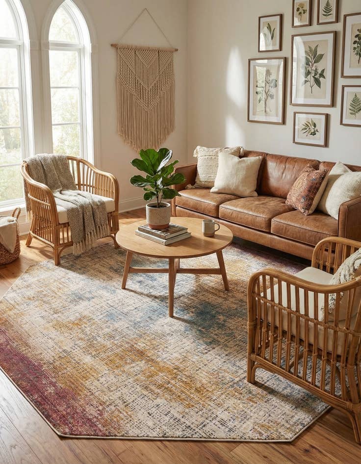 Detail image of 7' 10 x 7' 10 Deepa Octagon Rug