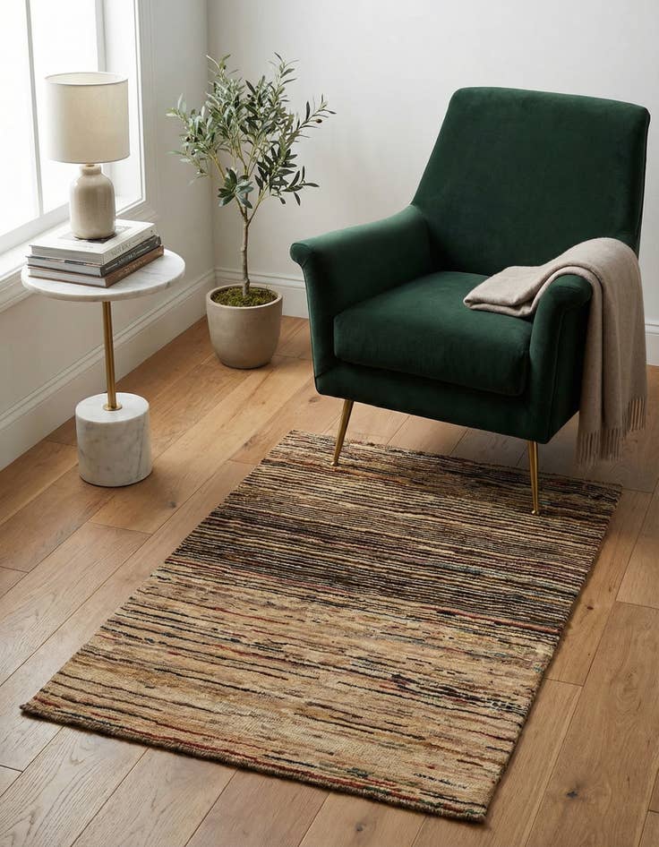 Detail image of 2' 7 x 3' 11 Hand Knotted Modern Ziegler Wool Rug