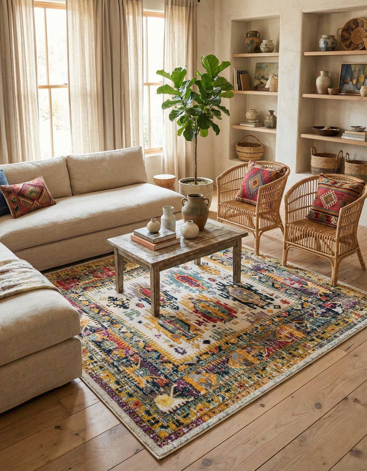 Detail image of 7' 10 x 7' 10 Madeline Square Rug