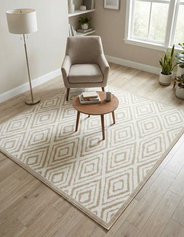 Snow White Hermitage Square Rug