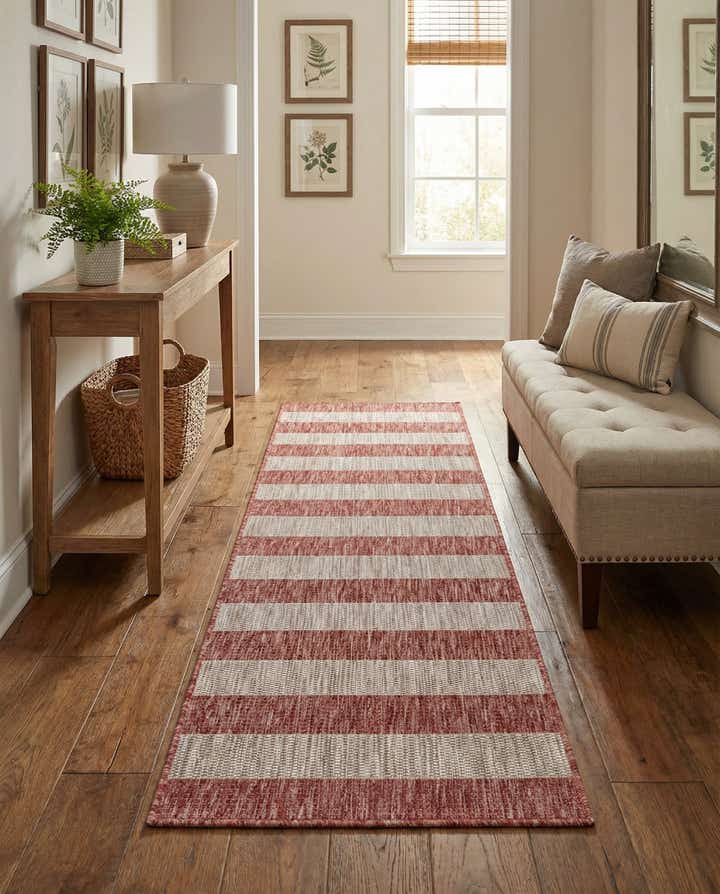 2' x 6' Easy-Clean Ribbon Indoor / Outdoor Runner Rug