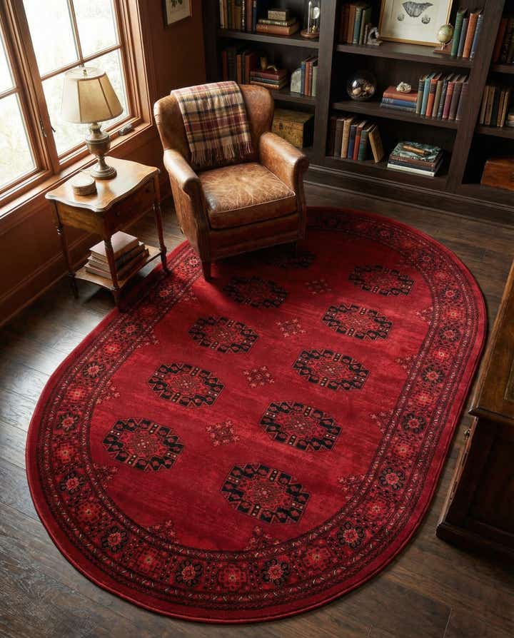 5' 3 x 8' Bokhara Oval Rug