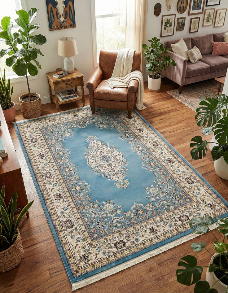 Detail image of 5' 3 x 8' Nain Design Rug