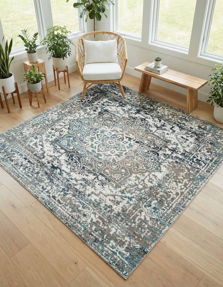 Detail image of 7' 10 x 7' 10 Arlington Square Rug