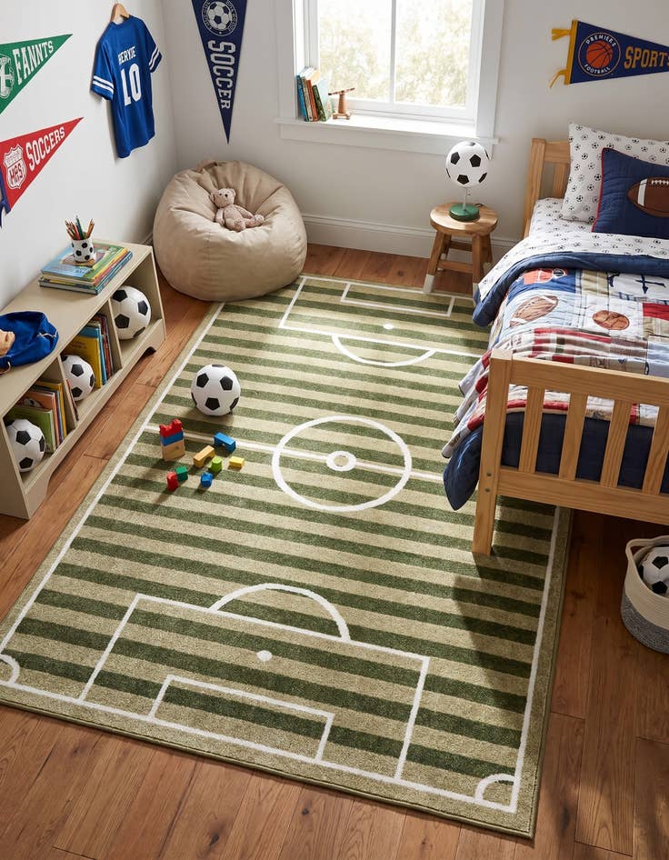 Detail image of 4' x 6' Sports Washable Rug