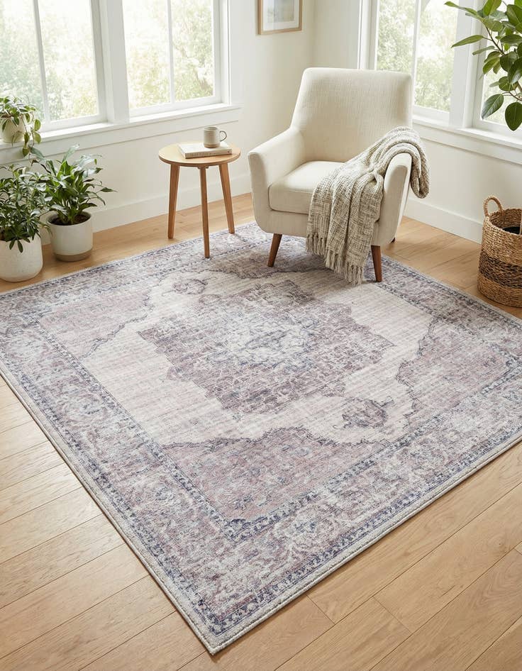 Detail image of 5' 3 x 5' 3 Washable Mangata Square Rug