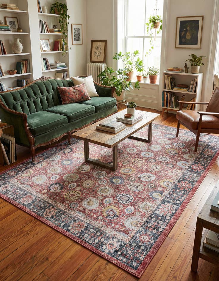 Detail image of 7' 10 x 10' Washable Timeless Rug