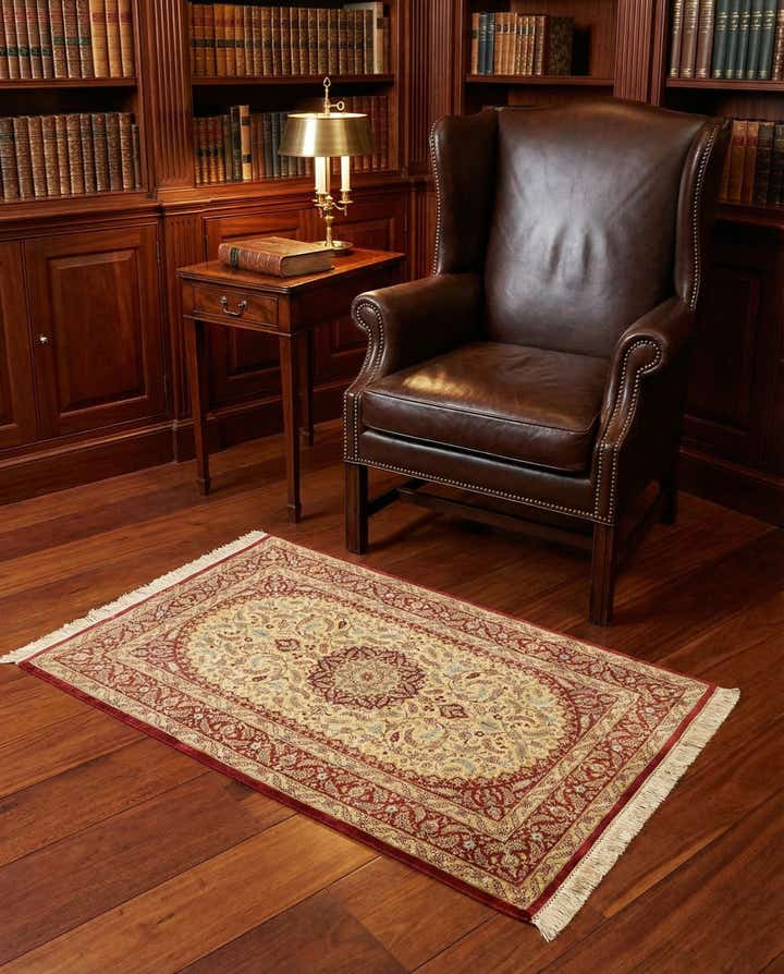 2' 7 x 3' 11 Ghom Silk Rug