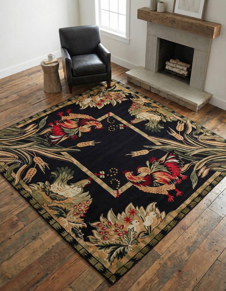 Detail image of 7' 10 x 7' 10 Pastoral Square Rug