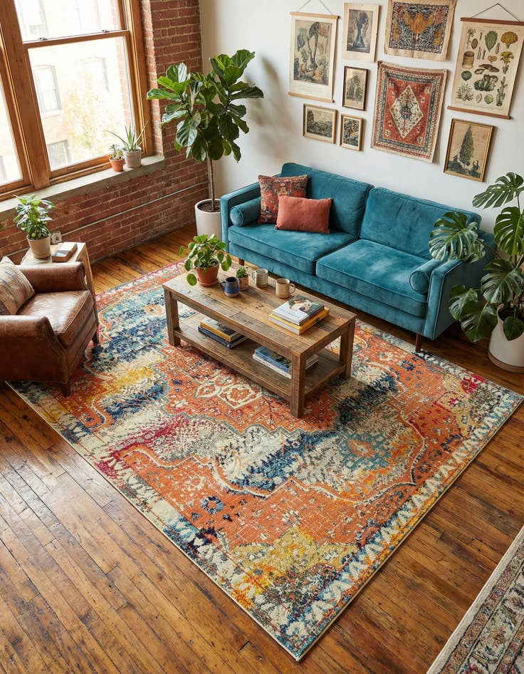 Detail image of 9' x 12' 2 Washable Carnevale Rug