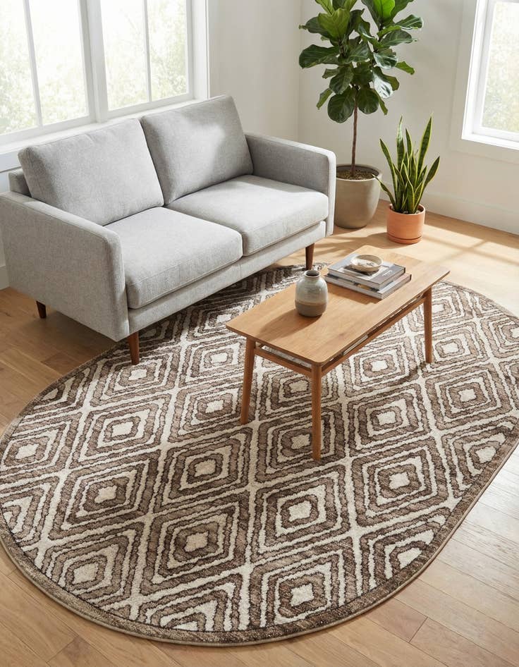 Detail image of 5' 3 x 8' Hermitage Oval Rug