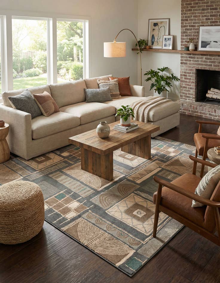 Detail image of 10' x 10' Savannah Square Rug