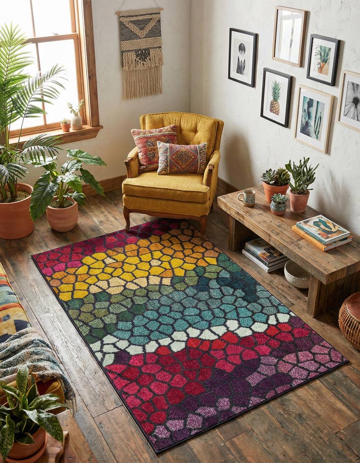 Detail image of 3' 3 x 5' 3 Washable Hyacinth Rug