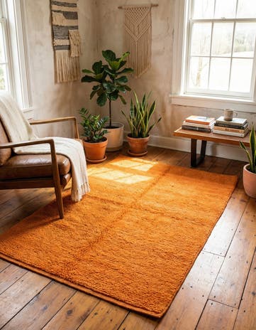 3' 10 x 5' 3 Hand Knotted Moroccan Wool Rug